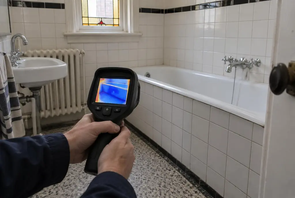 Lekdetectie Landsmeer – onderzoek in een badkamer van een oudere woning