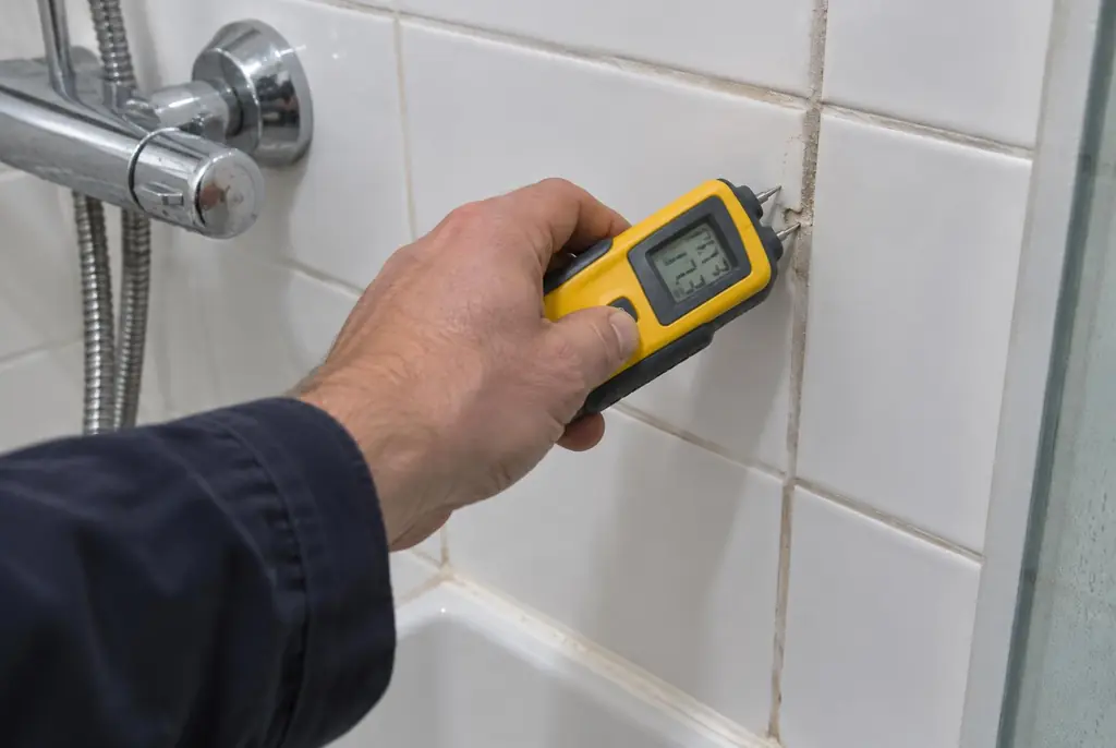Lekdetectie Landsmeer – vochtmeter op badkamertegels bij de douche